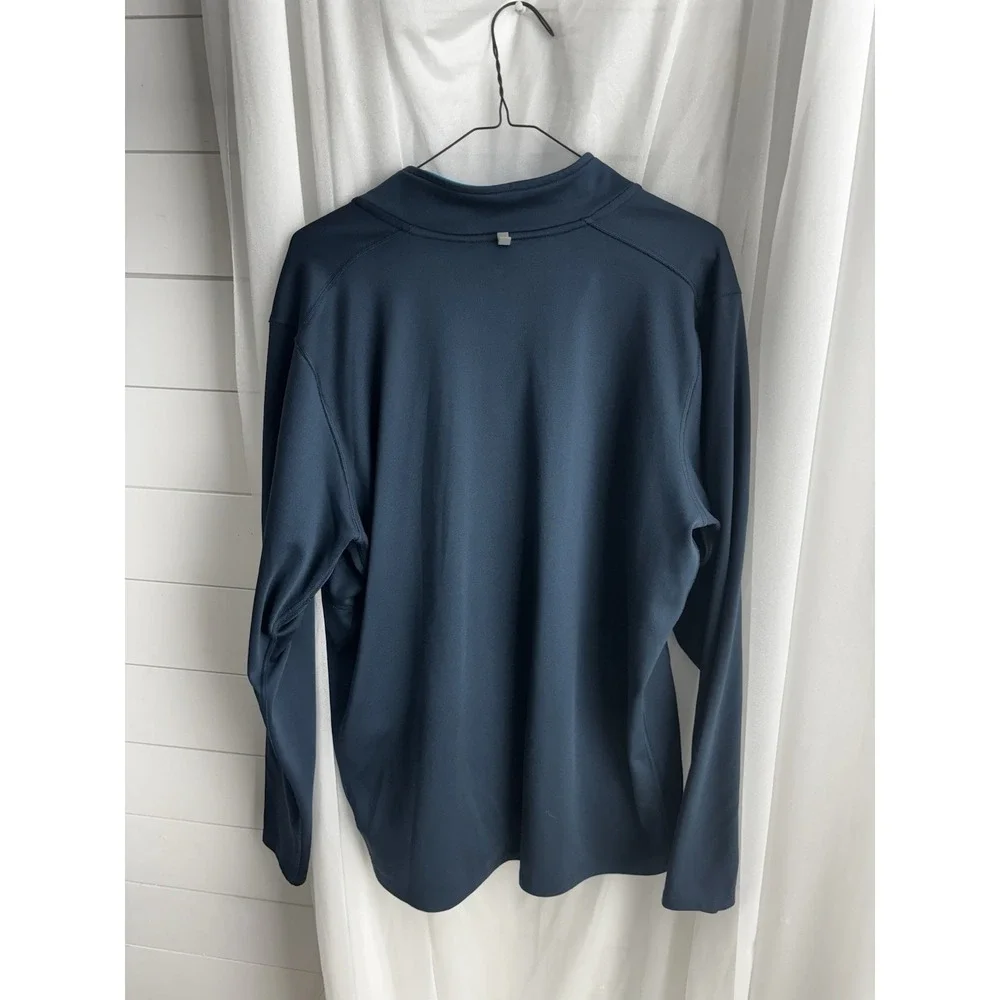 Men's Nike Running Dri Fit 1/4‎ Zip Pullover Shirt Size Large XL Navy Blue 0464
